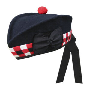 Navy Glengarry With Red Black White Diced With Red Toorie